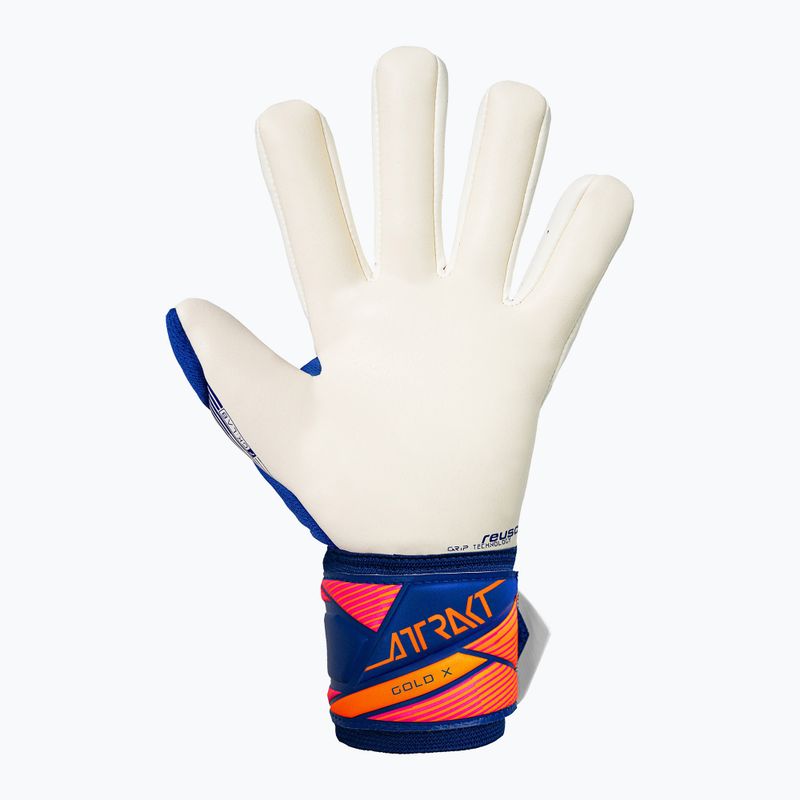 Brankářské rukavice Reusch Attrakt Gold X NC sharp blue/white/shocking orange 3