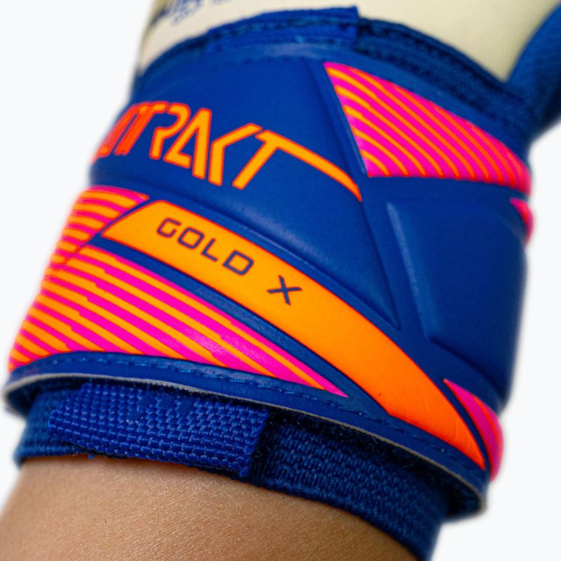 Brankářské rukavice Reusch Attrakt Gold X NC sharp blue/white/shocking orange 8