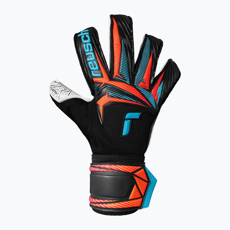 Brankářské rukavice Reusch Attrakt Advance Evolution Glueprint black/aqua blue/shocking orange 2