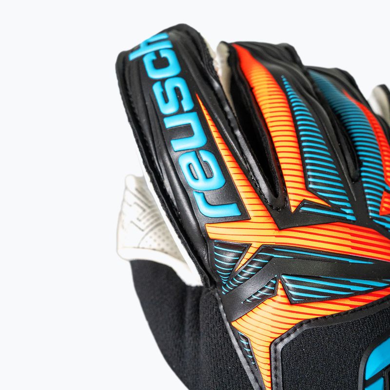 Brankářské rukavice Reusch Attrakt Advance Evolution Glueprint black/aqua blue/shocking orange 6