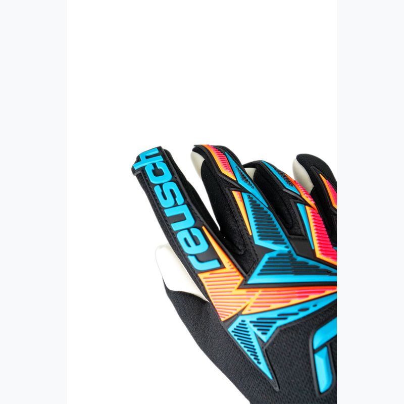 Brankářské rukavice Reusch Attrakt Freegel Advance black/aqua blue/shocking orange 6