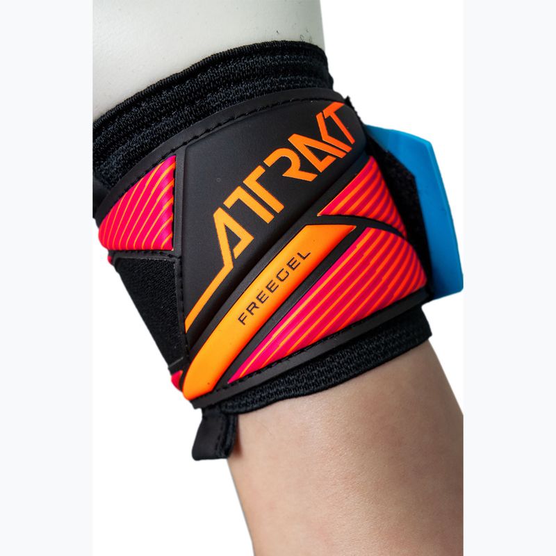 Brankářské rukavice Reusch Attrakt Freegel Advance black/aqua blue/shocking orange 8