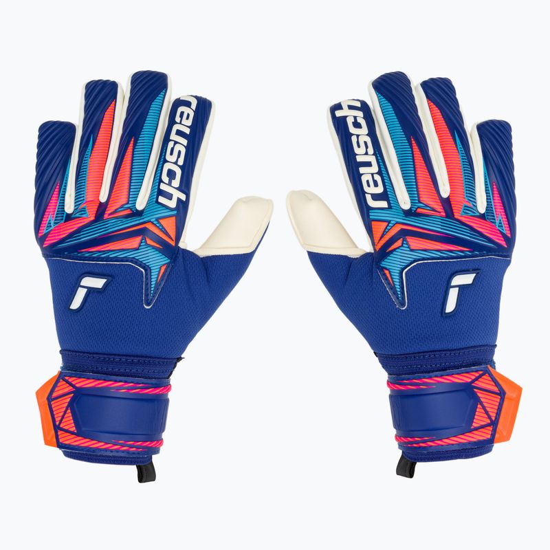 Dětské brankářské rukavice Reusch Attrakt Gold X NC Junior sharp blue/white/shocking orange 2