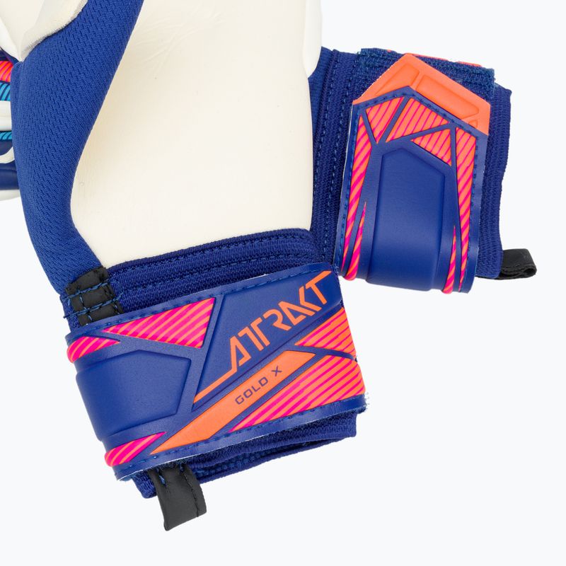Dětské brankářské rukavice Reusch Attrakt Gold X NC Junior sharp blue/white/shocking orange 5