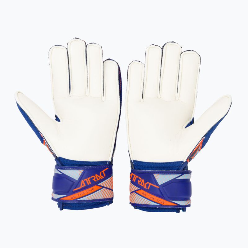 Dětské brankářské rukavice Reusch Attrakt Solid Junior sharp blue/shocking orange 3