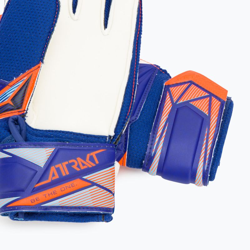 Dětské brankářské rukavice Reusch Attrakt Solid Junior sharp blue/shocking orange 5