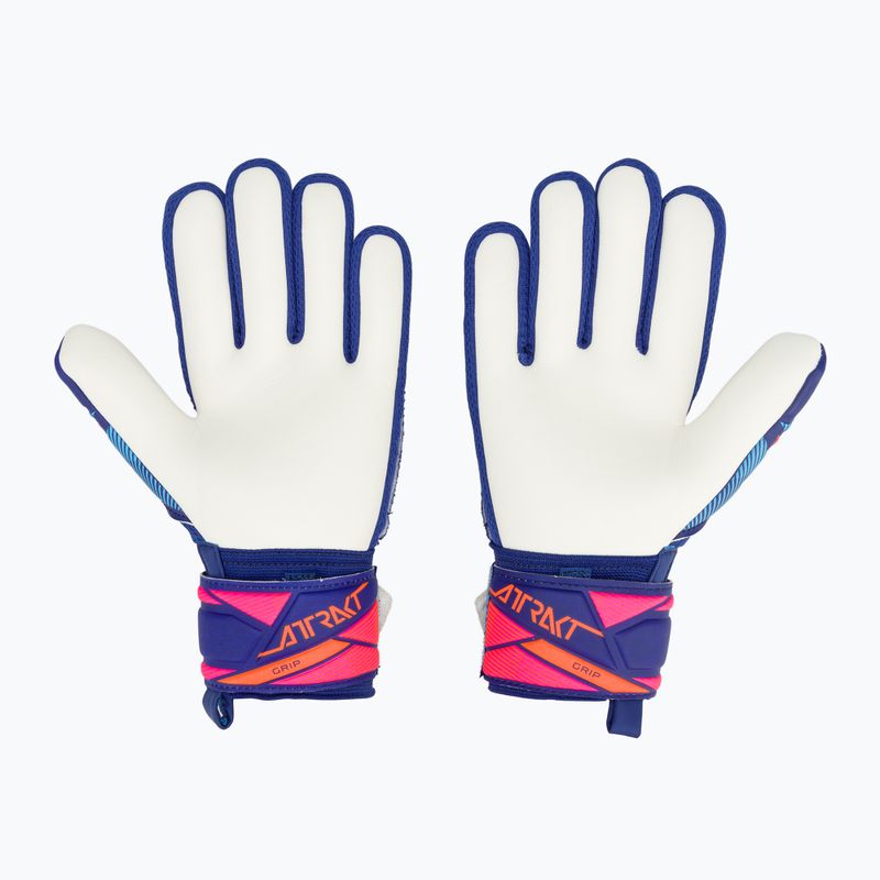 Dětské brankářské rukavice Reusch Attrakt Grip Junior sharp blue/white/shocking orange 3