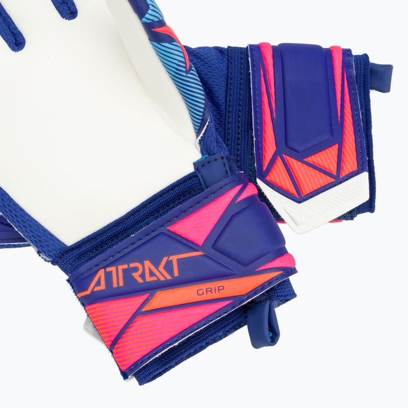 Dětské brankářské rukavice Reusch Attrakt Grip Junior sharp blue/white/shocking orange 6