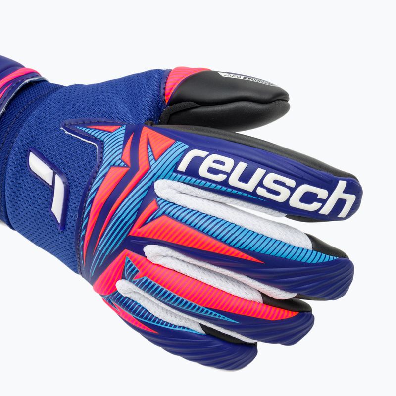 Dětské brankářské rukavice Reusch Attrakt Infinity Evolution NC Junior sharp blue/shocking orange/black 4