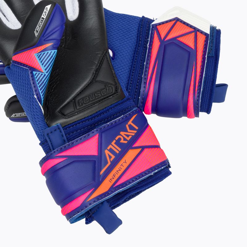Dětské brankářské rukavice Reusch Attrakt Infinity Evolution NC Junior sharp blue/shocking orange/black 6