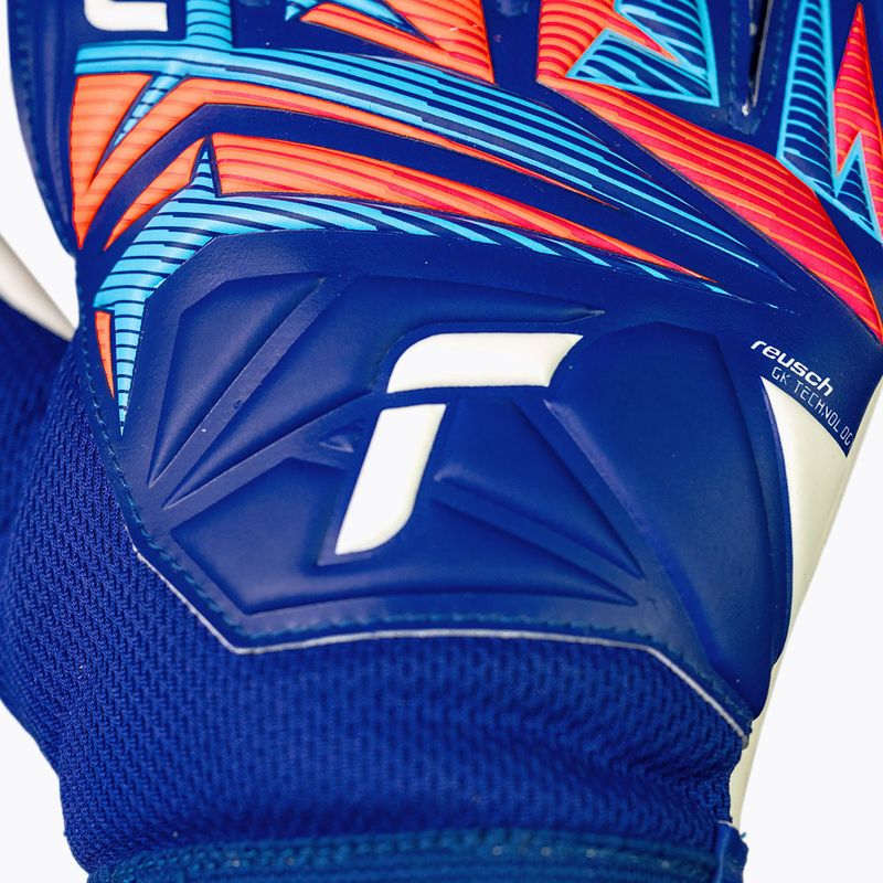 Brankářské rukavice Reusch Attrakt Starter Solid sharp blue/white/shocking orange 5