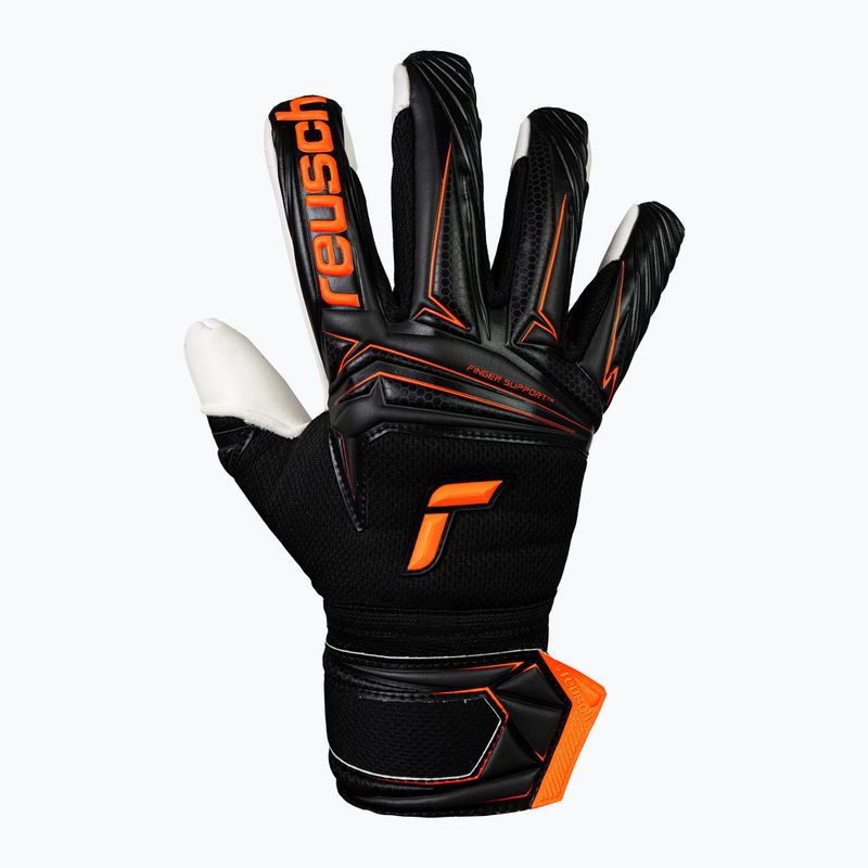 Brankářské rukavice Reusch Attrakt Advance Finger Support black/shocking orange 2