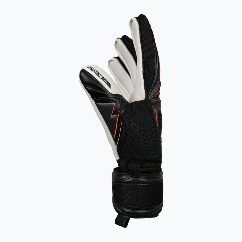Dětské brankářské rukavice Reusch Attrakt Advance Finger Support Junior black/shocking orange 4