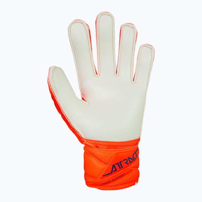 Dětské brankářské rukavice Reusch Attrakt Solid Finger Support Junior shocking orange/blue 3