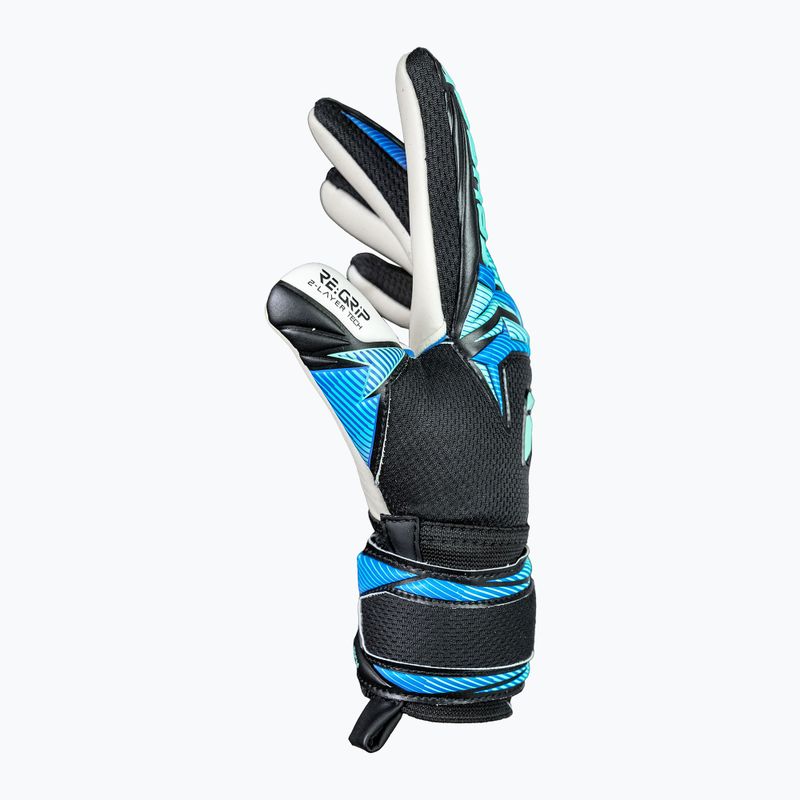 Dětské brankářské rukavice Reusch Attrakt RE:GRIP NC Junior black/ocean light 5