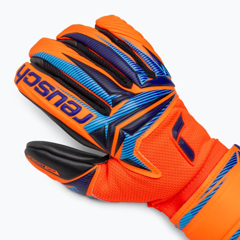 Dětské brankářské rukavice Reusch Attrakt Infinity Evolution NC Junior shocking orange/blue/black 4