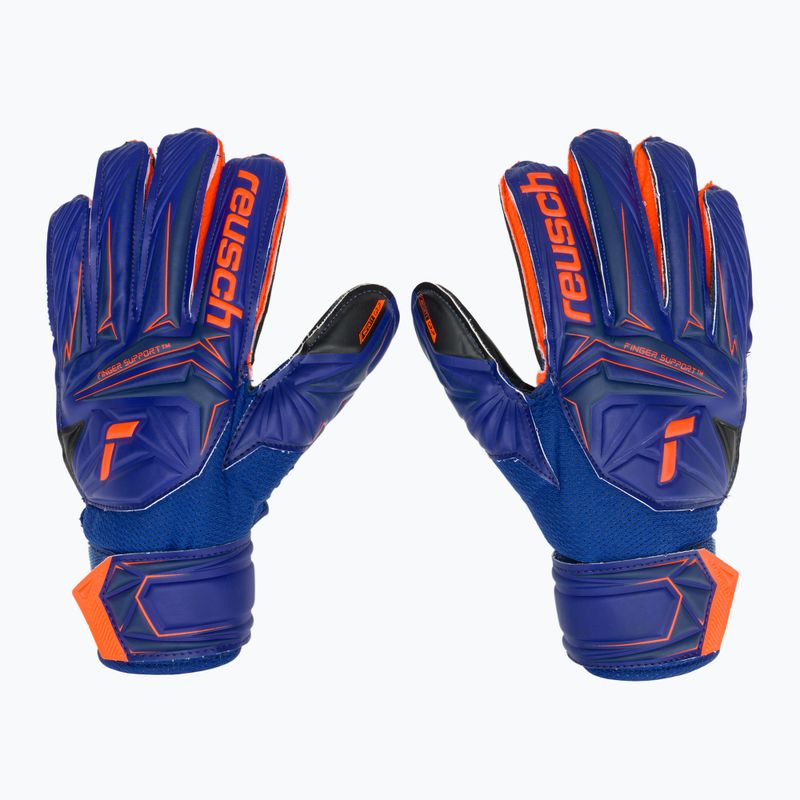 Dětské brankářské rukavice Reusch Attrakt Infinity Finger Support Junior sharp blue/shocking orange/black 2