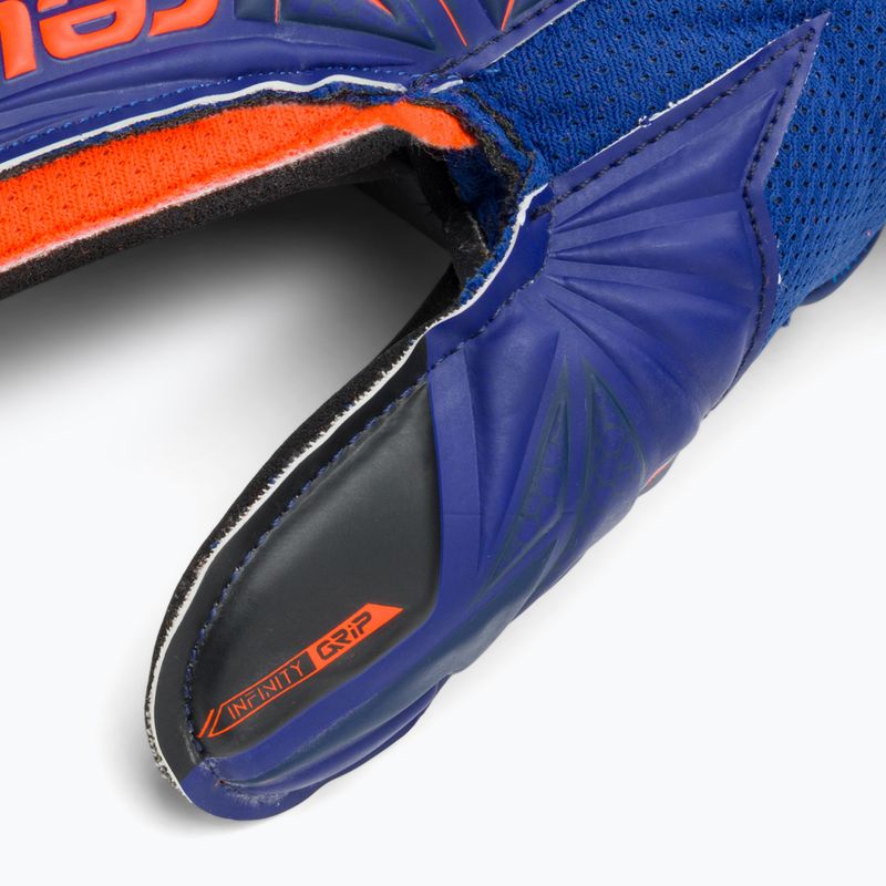 Dětské brankářské rukavice Reusch Attrakt Infinity Finger Support Junior sharp blue/shocking orange/black 5
