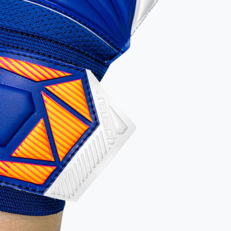 Brankářské rukavice Reusch Attrakt Solid sharp blue/white/shocking orange 7