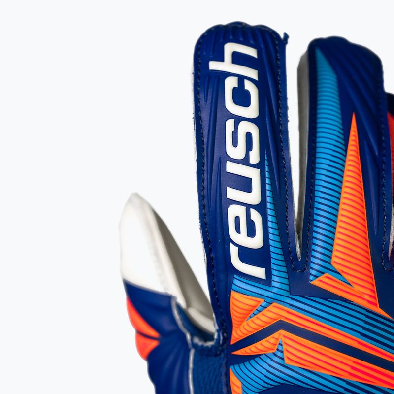 Dětské brankářské rukavice Reusch Attrakt Advance Junior sharp blue/white/shocking orange 5