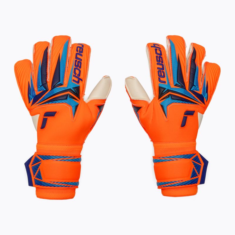 Brankářské rukavice Reusch Attrakt Gold X Evolution shocking orange/blue 2