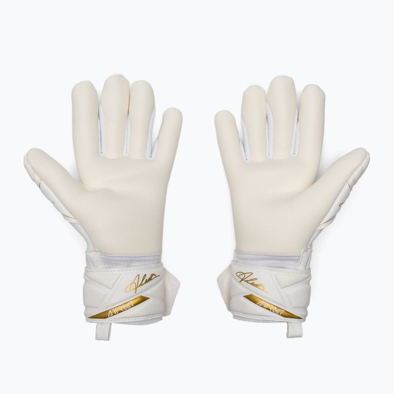 Dětské brankářské rukavice Reusch Attrakt AB1 Advance Junior white/gold 3