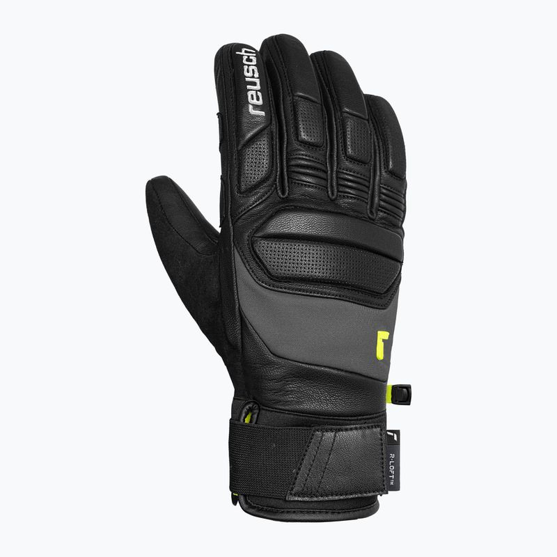 Lyžařské rukavice Reusch Profi SL black/dark granite/safety yellow 2