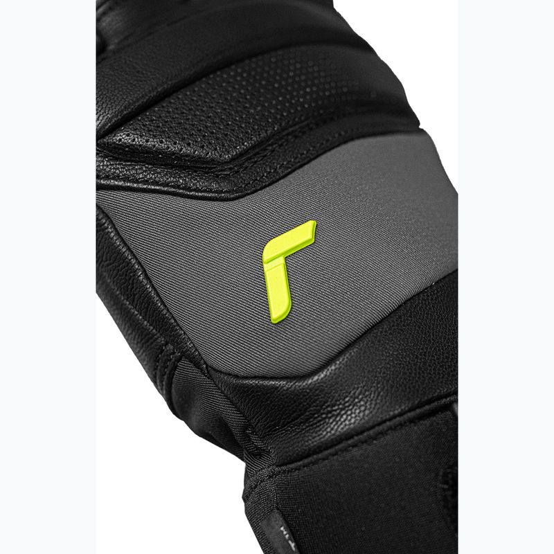 Lyžařské rukavice Reusch Profi SL black/dark granite/safety yellow 4