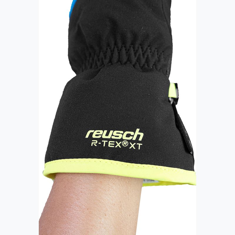 Dětské lyžařské rukavice Reusch Wonder R-TEX® XT Junior blck/bril blu/safety yell 6