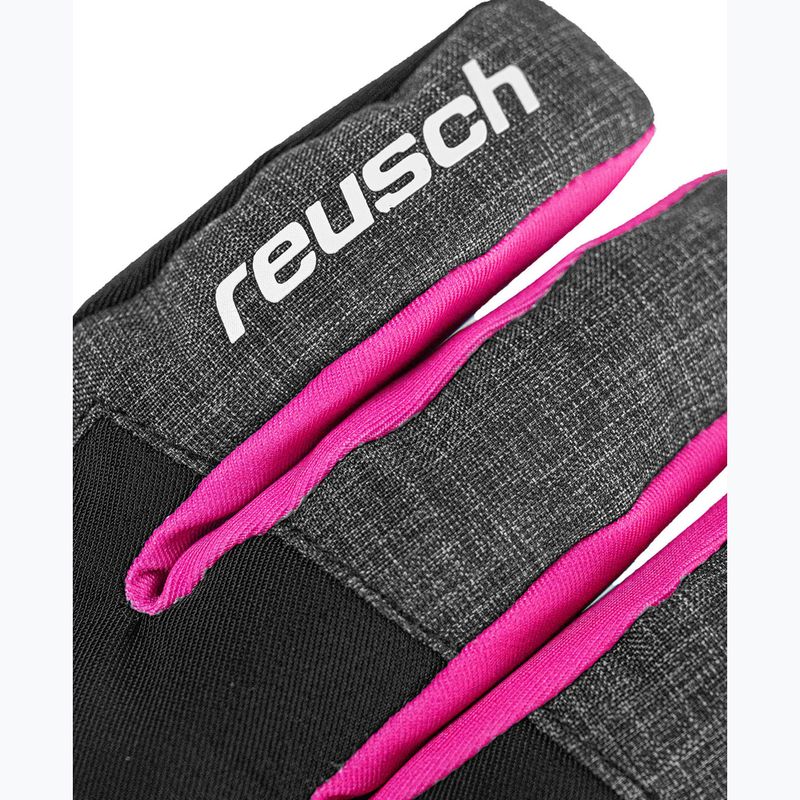 Dětské lyžařské rukavice Reusch Leo R-Tex XT black/black melange/pink glo 4