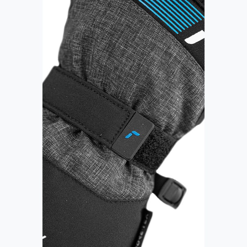 Dětské lyžařské rukavice Reusch Rocket GORE-TEX black/black melange/brilliant blue 5