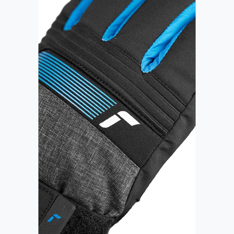 Dětské lyžařské rukavice Reusch Rocket GORE-TEX black/black melange/brilliant blue 6
