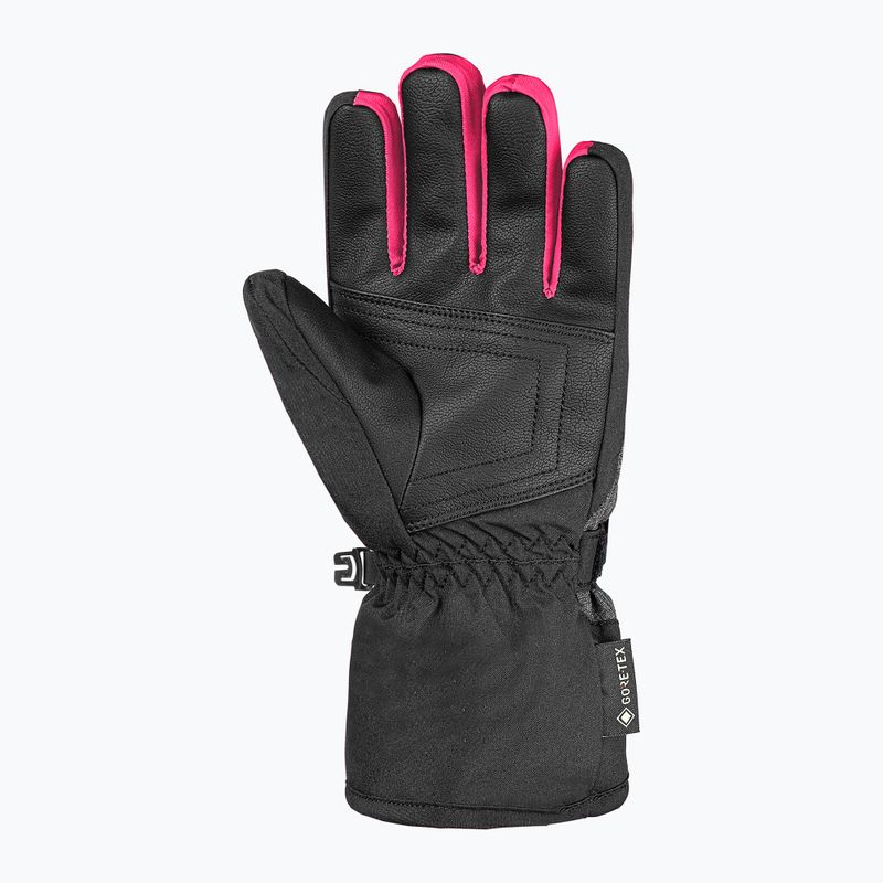 Dětské lyžařské rukavice Reusch Rocket GORE-TEX black/black melange/pink glo 2
