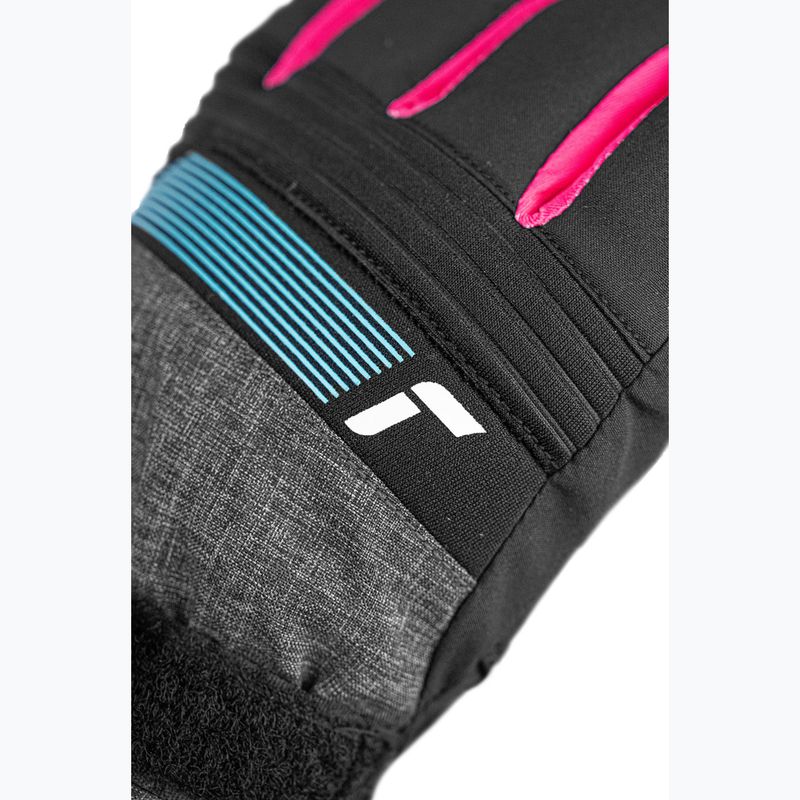 Dětské lyžařské rukavice Reusch Rocket GORE-TEX black/black melange/pink glo 5
