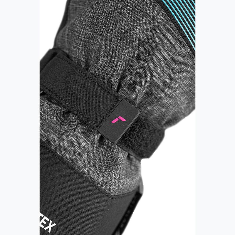 Dětské lyžařské rukavice Reusch Rocket GORE-TEX black/black melange/pink glo 6