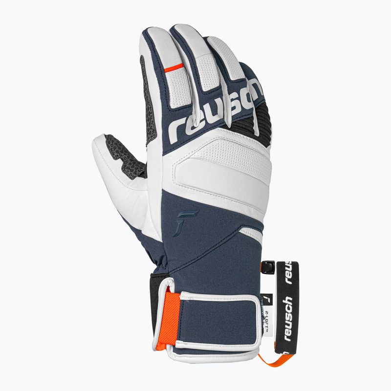 Lyžařské rukavice Reusch Speed Project white/dress blue 2