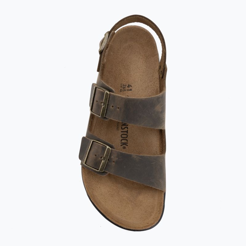 Pánské sandály BIRKENSTOCK Milano Crosstown Oiled Leather Regular faded khaki 5