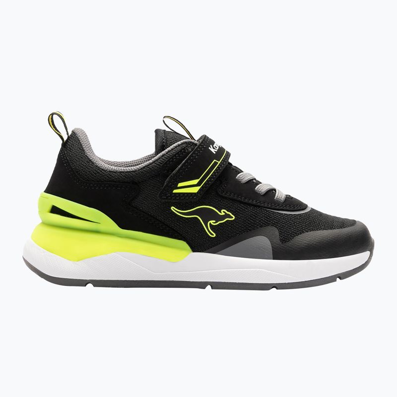 Dětské boty KangaROOS KD-Gym EV jet black/neon yellow 8