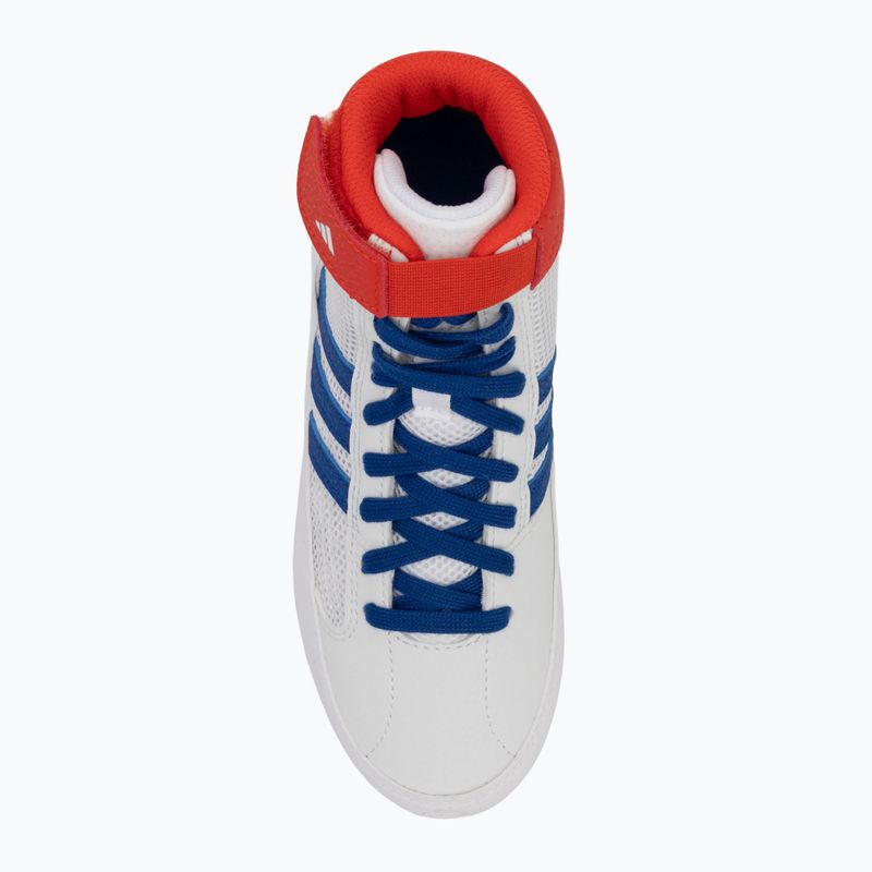 Dětské zápasnické boty adidas Havoc white blue red 5