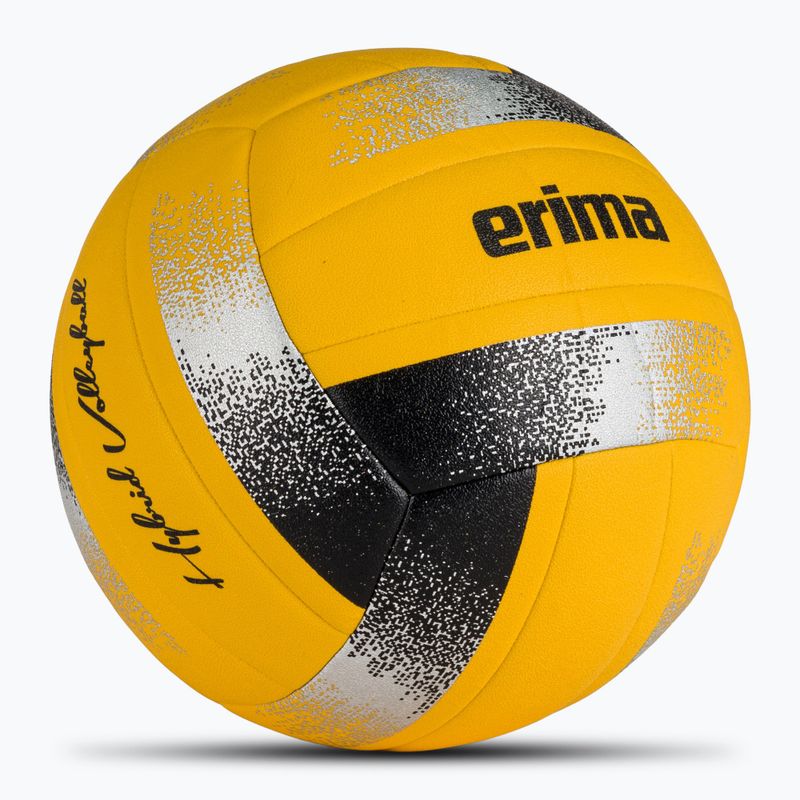 Volejbalový míč ERIMA Hybrid Volleyball yellow/black/silver 2