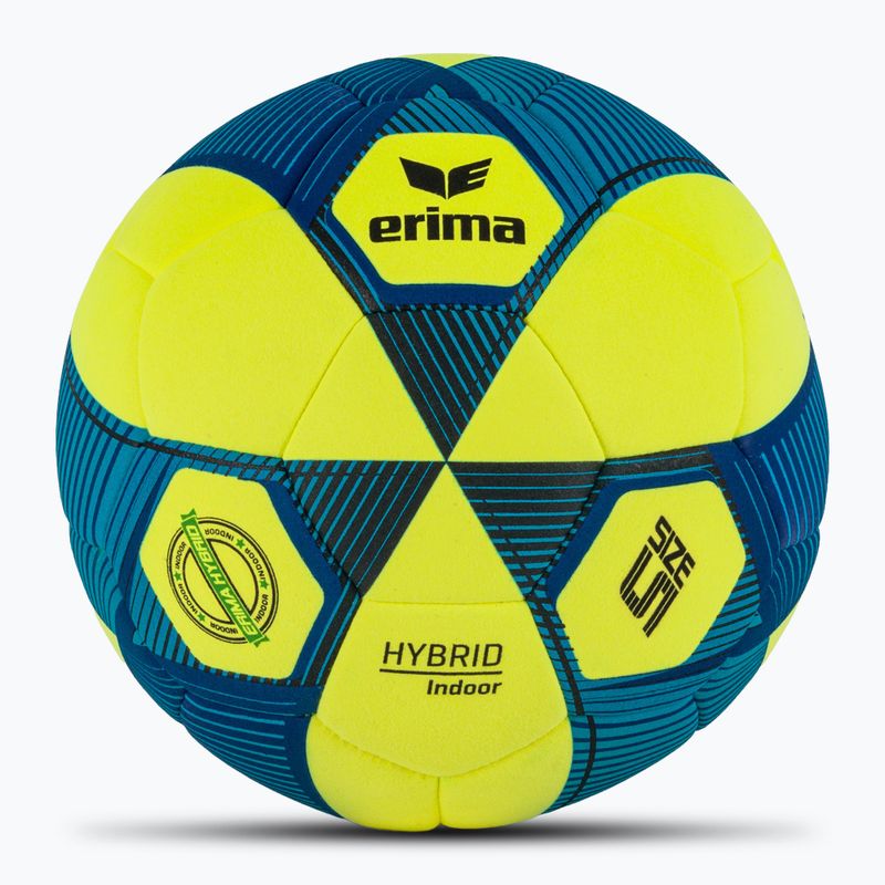 Fotbalový míč ERIMA Hybrid Indoor yellow/new royal blue velikost 5