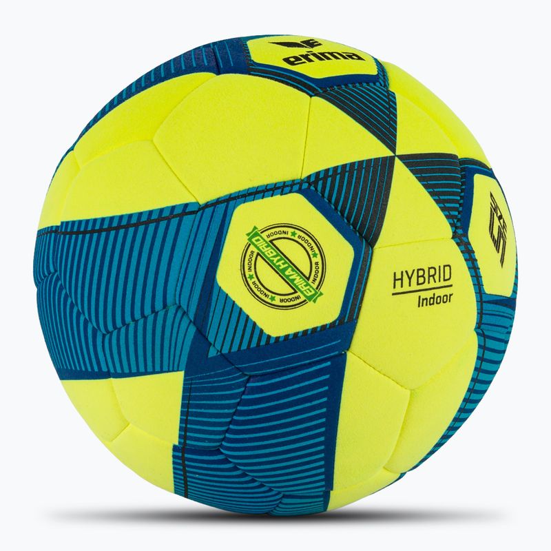 Fotbalový míč ERIMA Hybrid Indoor yellow/new royal blue velikost 5 2