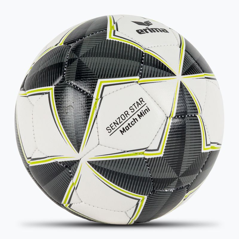 Fotbalový míč ERIMA Senzor Star Match Mini black/grey velikost 0 2