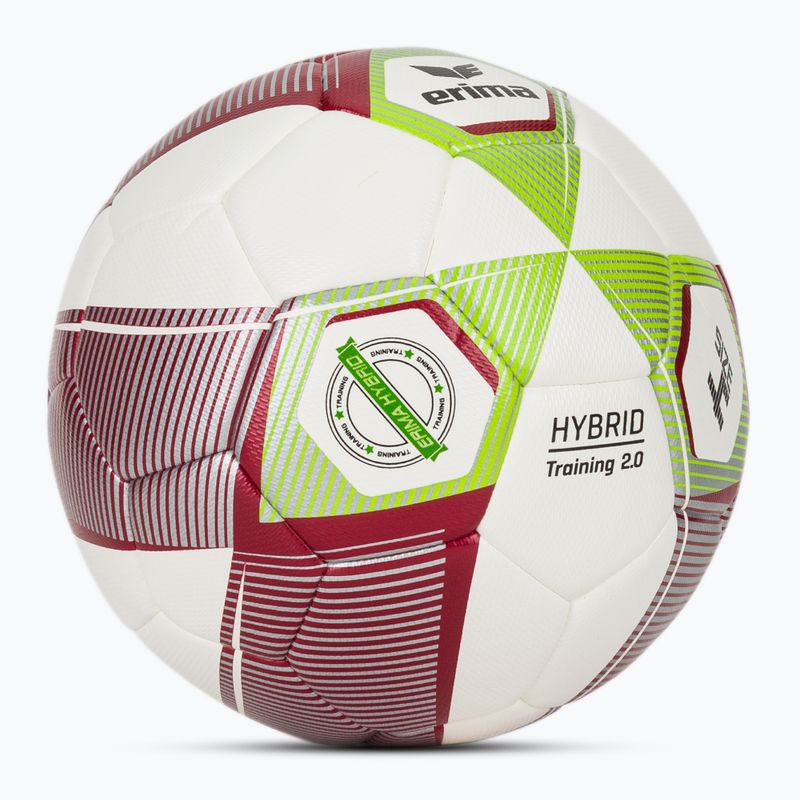 Fotbalový míč ERIMA Hybrid Training 2.0 size 4 metallic red/silver/lime 2
