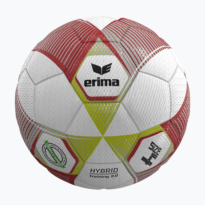 Fotbalový míč ERIMA Hybrid Training 2.0 size 4 metallic red/silver/lime