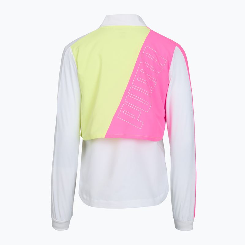 Dámská běžecká bunda  Puma Run Lite Woven Ultra Jacket pink/neon/white 2