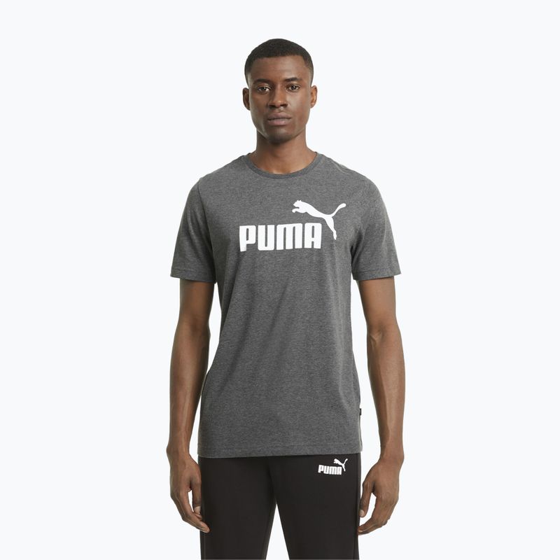 Pánské tričko PUMA Essentials Heather Tee puma black