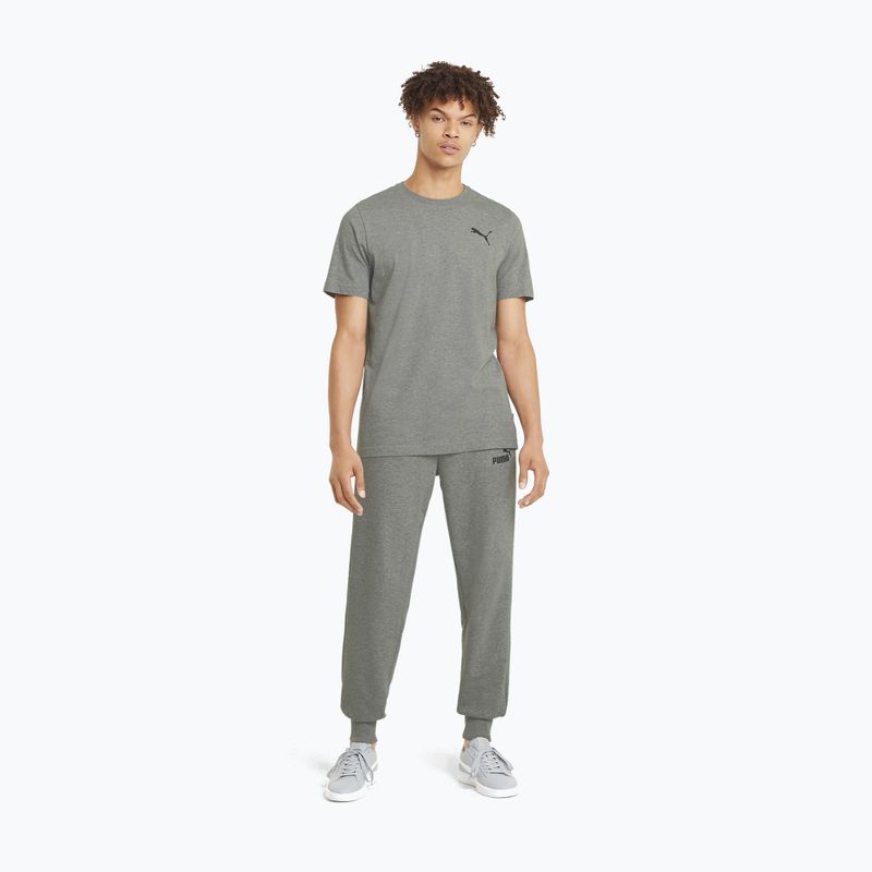 Pánské tričko  PUMA Ess Small Logo Tee medium gray heather/medium gray heather/cat 2
