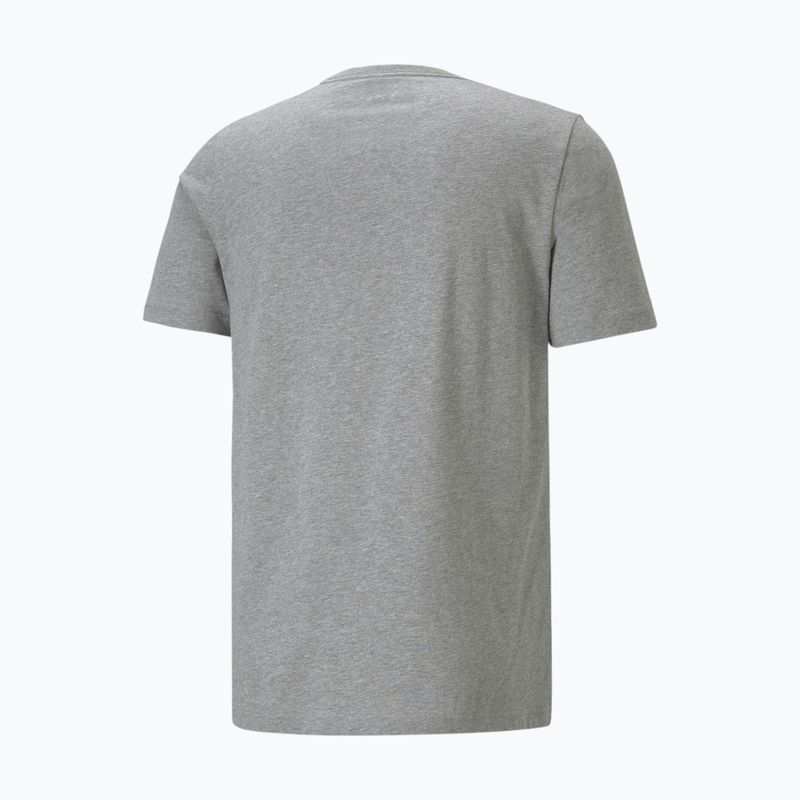 Pánské tričko  PUMA Ess Small Logo Tee medium gray heather/medium gray heather/cat 5