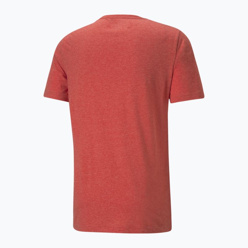 Pánské tričko PUMA Essentials Heather Tee high risk red 5